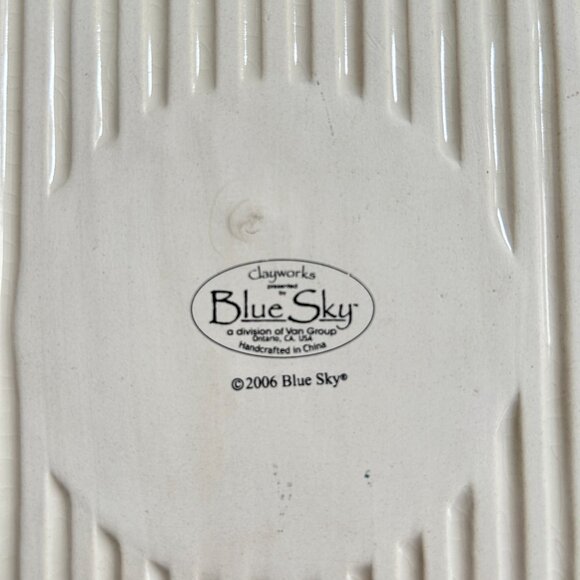 2006 Blue Sky Clayworks Ceramic Trivet Coaster Plate Pebble Path Grass Art Decor - Picture 7 of 10